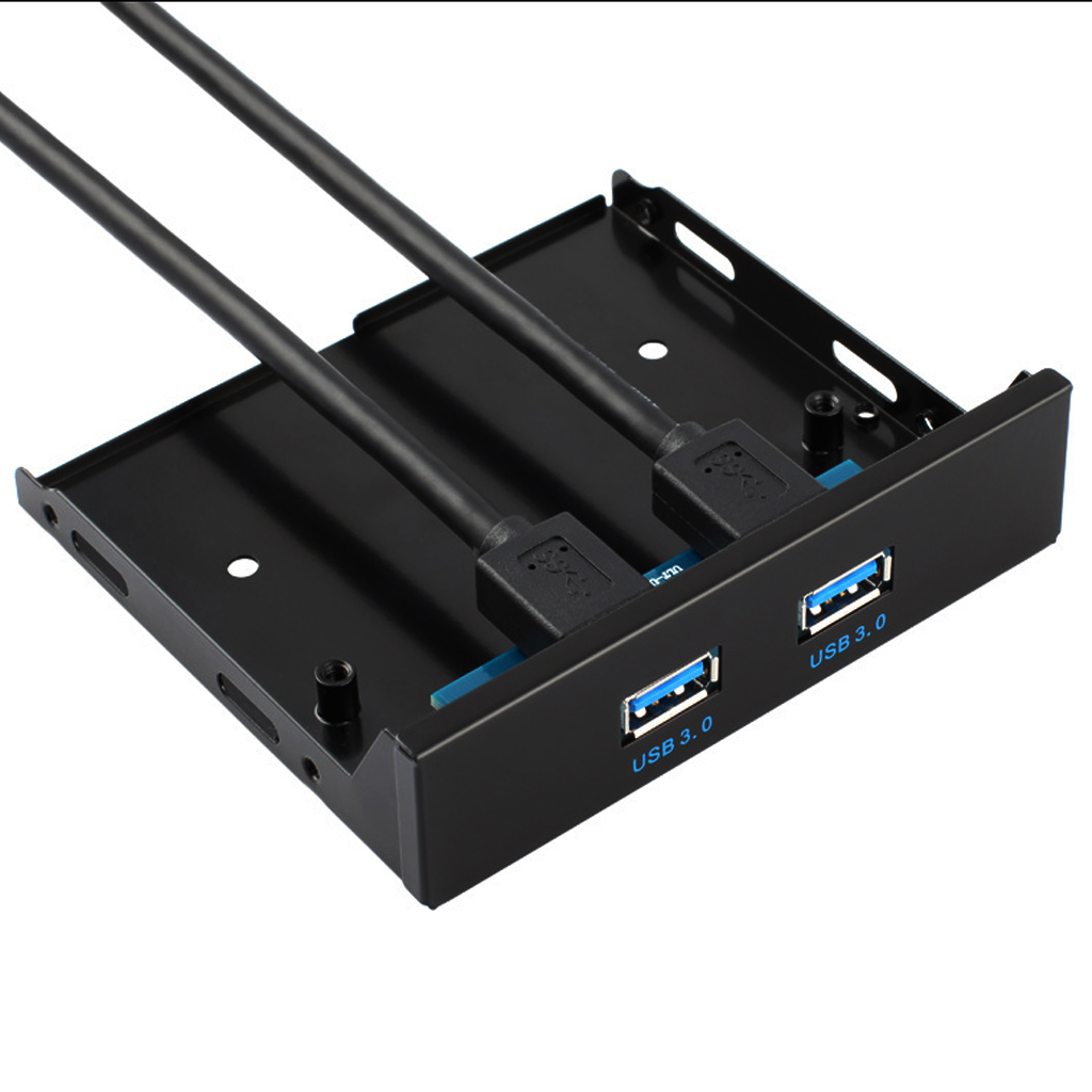 2-Port USB 3.0 Front Panel 3.5" Expansion Bay to 20-Pin Bracket Cable for PC
