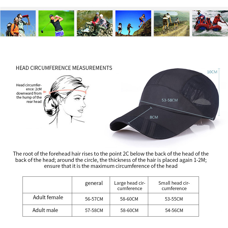 De transpirable gorra pelota Golf ajustable Casual al aire libre deportes sombreado de sombrero visera para viajar ciclismo pesca