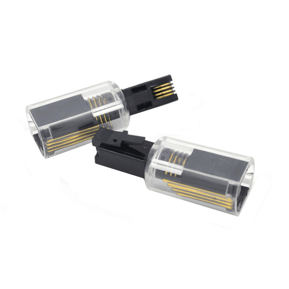 2 Stuks Draadloze Bedrade Anti Kronkelende Kantoor Handset Spoel Telefoonkabel Ontklitter Vaste 360 Graden Roterende Connector Handvat