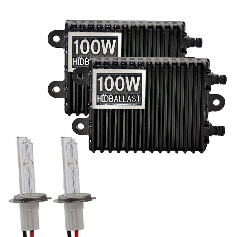 100W Ballast HID Xenon Kit Headlight 12V H7 6000K Light Bulb Auto Car Headlight With Slim Ballast: Default Title
