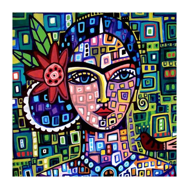 Diamond Round Full 5D DIY Painting "Abstract Beauty" Diamond Embroidery Cross Stitch Rhinestone Mosaic Painting Decoration