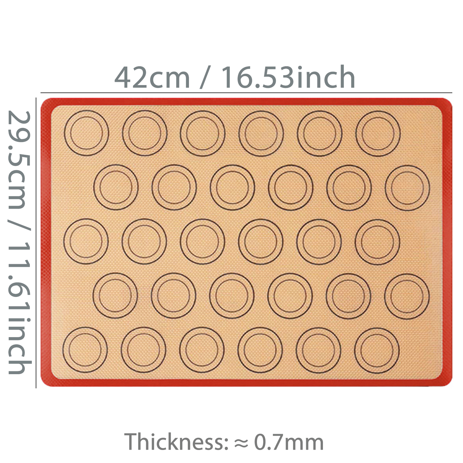 Silicone Baking Mat for Oven, Reusable Non Stick Heat Resistant Bakeware Sheets Liner, Baking Tools for Cookie Macaron Pastry: WHITE