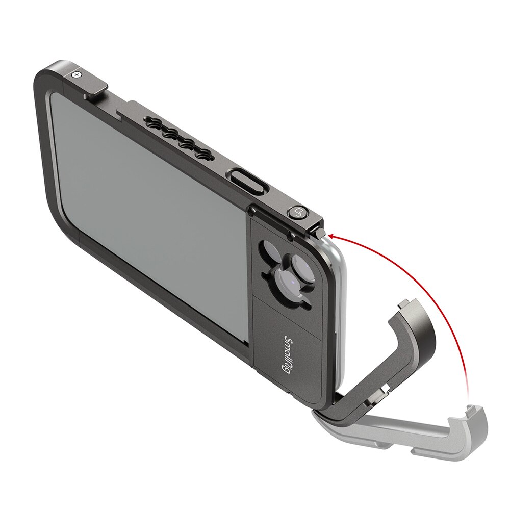 SmallRig-jaula móvil para iPhone 11 Pro Max, versión con lente roscada de 17mm, protección con soportes para zapata fría, disparo Vlog-2777