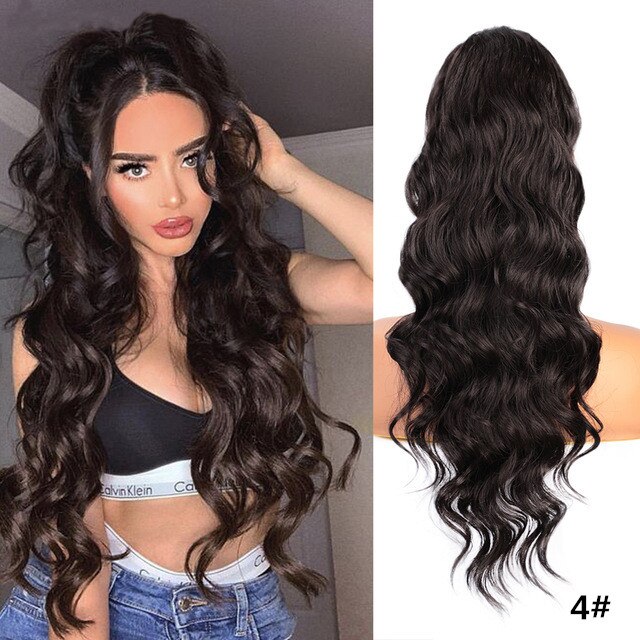 Antoniah Long Wavy Drawstring Ponytail Clip in Ponytail Extensions Black Wrap Around Ponytail Synthetic Hairpiece for Women: 4