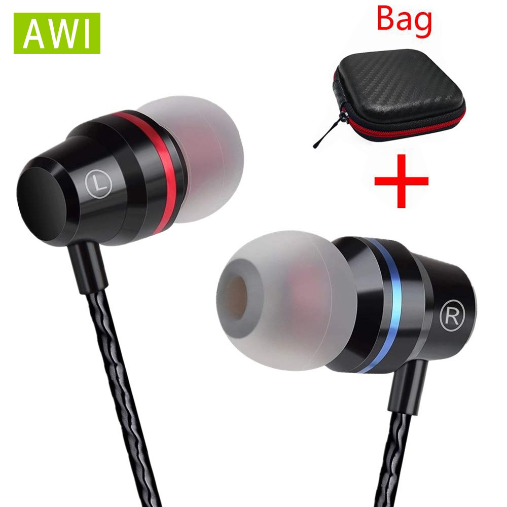 AWI M5 Super Bass Oortelefoon Hoofdtelefoon Met Mic 3.5mm Sport Gaming Headset voor Telefoons Xiaomi Samsung iPhone fone de ouvido MP3