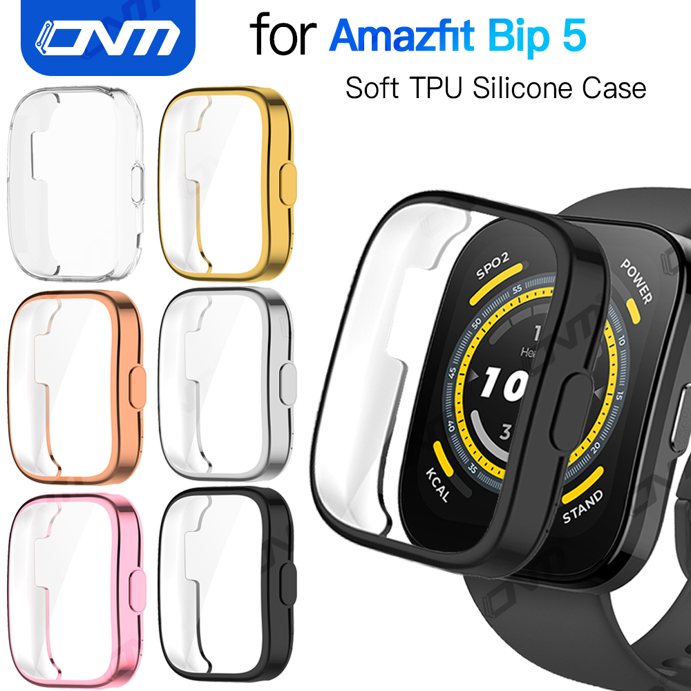 Custodia protettiva per schermo per Amazfit Bip 5 copertura completa paraurti custodia protettiva in TPU morbido per accessori Amazfit Bip5