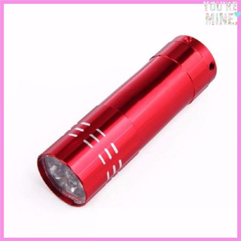 1pc gel negletørrer uv-lampe bærbar mini led lommelygte til negle gel 15s hurtigtørrende negle tørreværktøjer: Rød