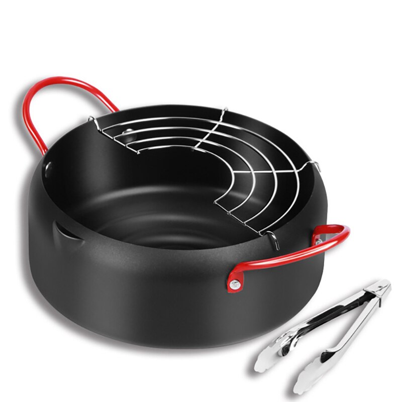 Japanese Style Deep Frying Pot Tempura Frter Pan Maifan Stone Pancake Skillets Steak Grill Pan Fryer Pot Kitchen Cooking Tools