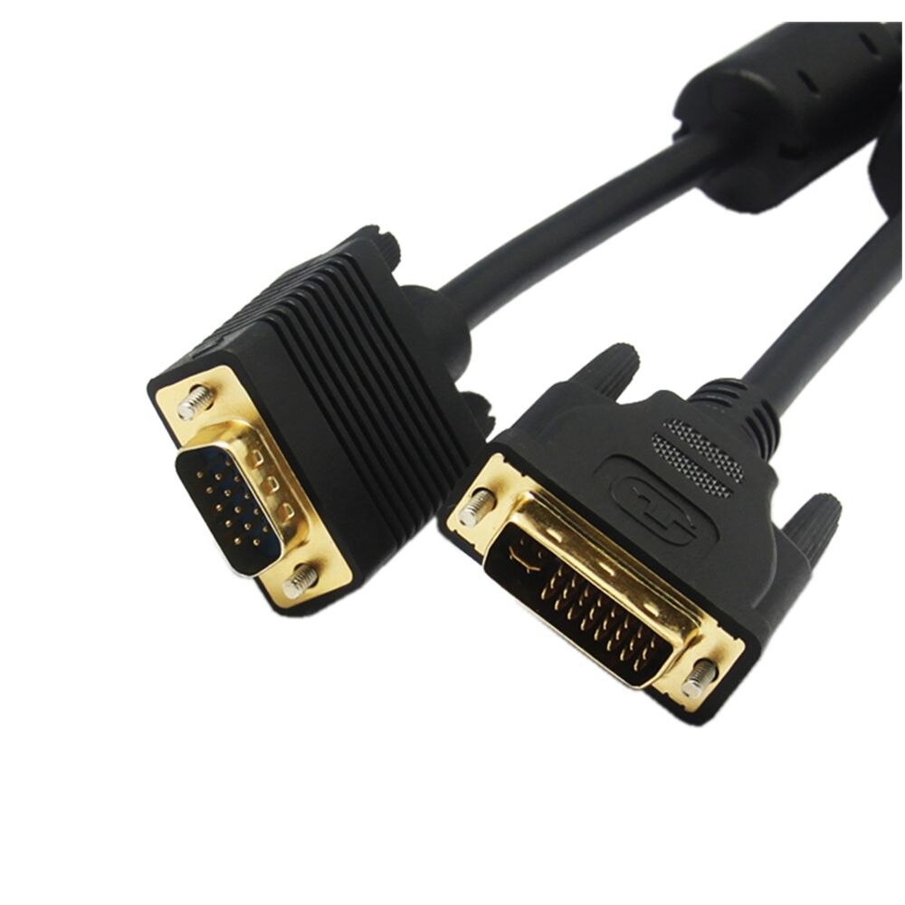 DVI 24+5 (DVI-I) male to VGA male Display Monitor Cable dvi to vga cable 0.3m/1.5m