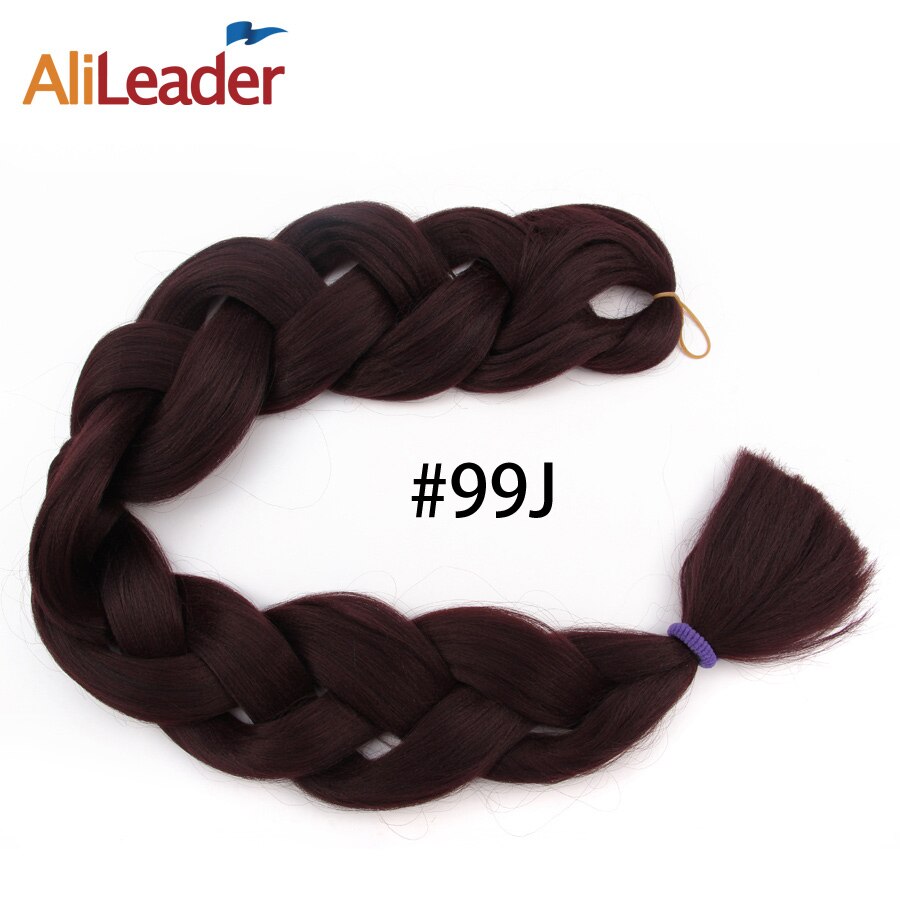 Leeons Jumbo Braid Hair Hair Extension 165g Rainbow Hair Braiding White Braiding Hair Colors Silver Box Braid Hair: 99j