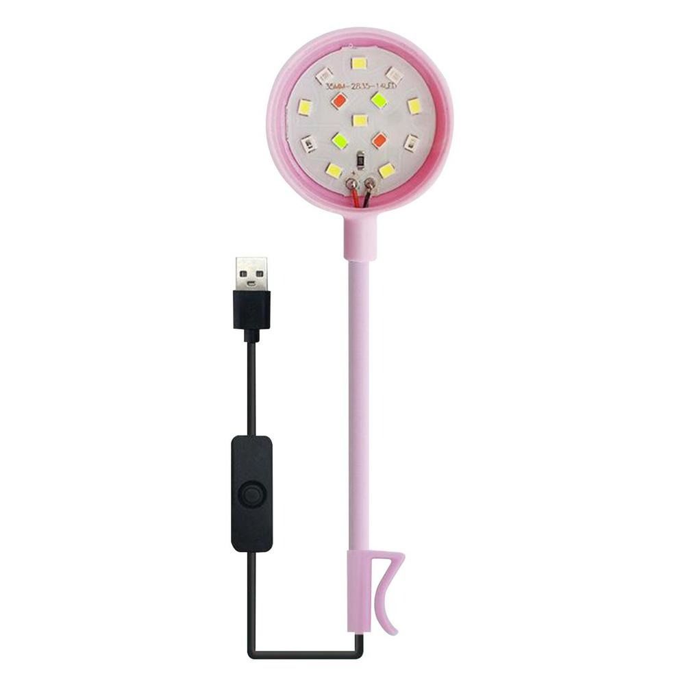 LED-aquariumlamp USB-stekker met clip Aquariumplantenlicht Energiebesparende gekleurde lichten Aquariumlamp Schildpadtank: green