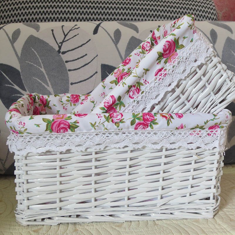 Bamboos Weaving Storage Baskets Fruits Picnic Basket Rattan Storage Boxs For Cosmetics Snacks Tea Books Organizer Handiwork