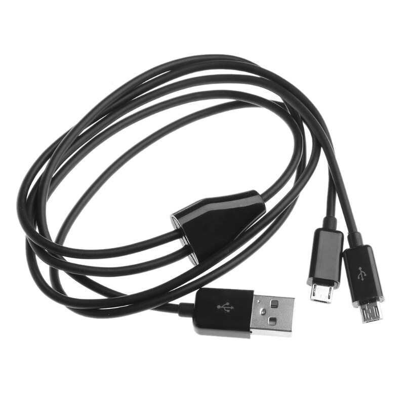 Portable USB 2.0 Type A Male To Dual Micro USB Male Splitter Y Charging Data Cable