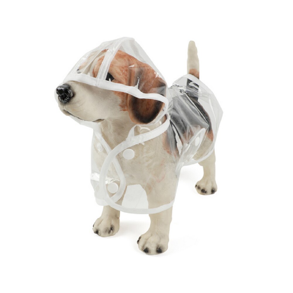 1pc Waterproof Dog Raincoat with Hood Transparent Pet Dog Puppy Rain Coat Cloak Costumes Clothes for Dogs Pet Supplies: White / XXL