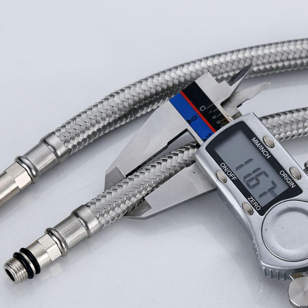 2 st rostfritt stål duschslang kran vatteninloppsrör handfat kran duschslang silver duschslang badrumstillbehör