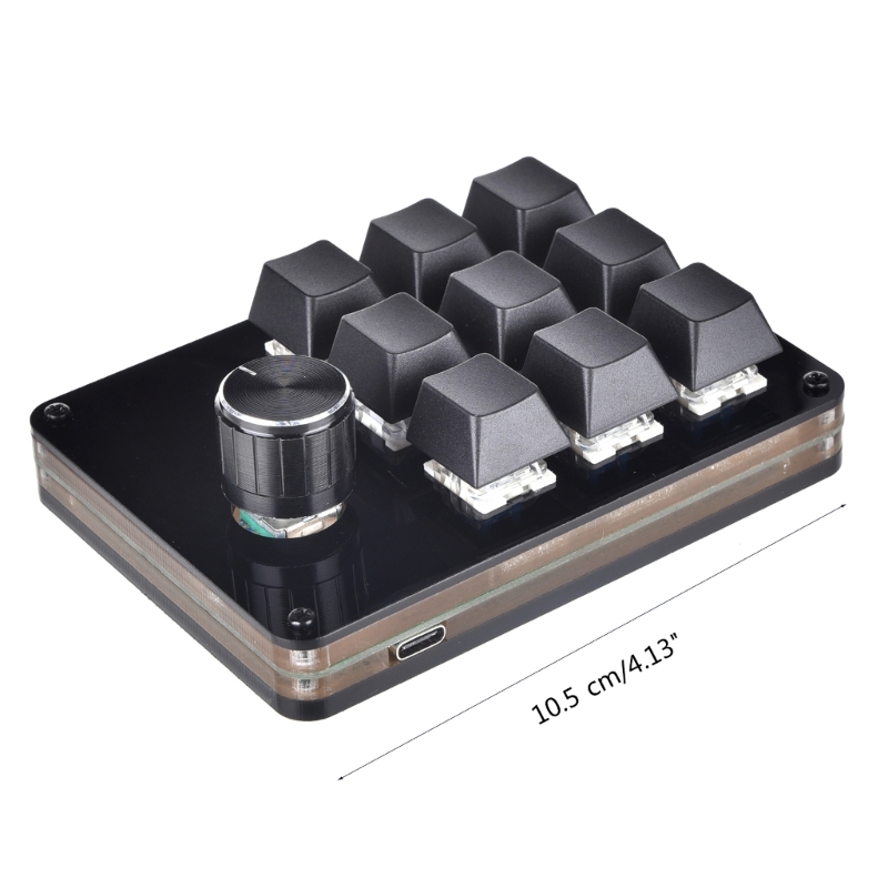 3/5/8/9/10/14/16 Keys Programmable Keyboard Multifunctional USB Mechanical Keyboard One Hand Macro Mechanical Keyboard with Knob