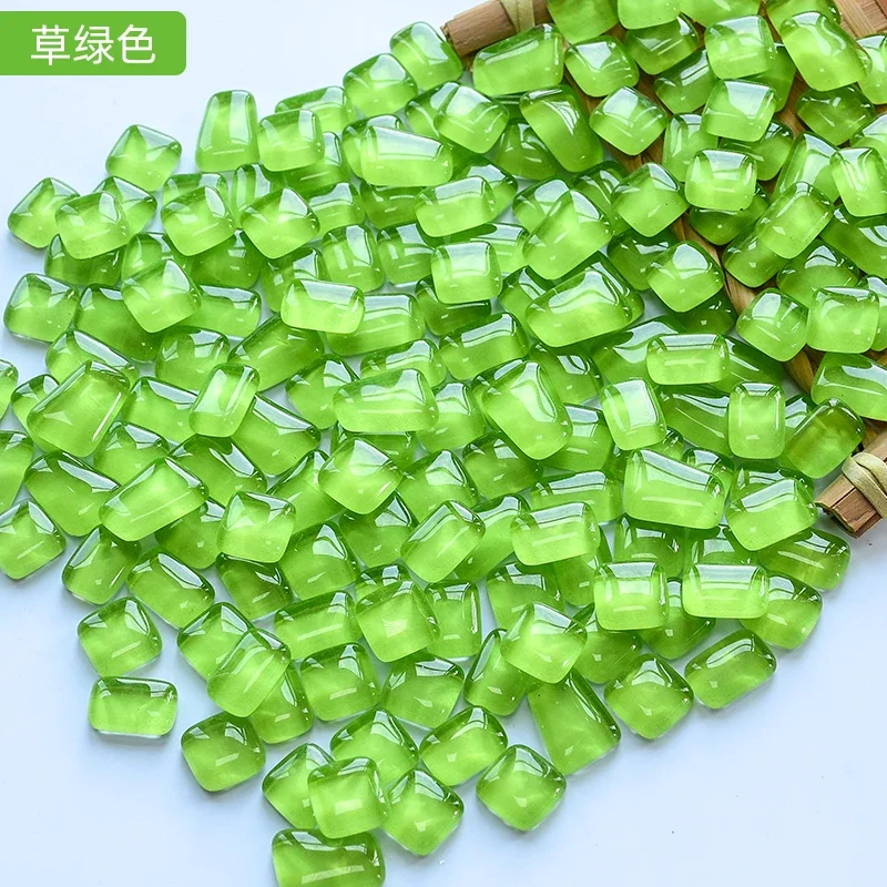 200g Mosaik Dreieck quadratische Glasmosaik fliesen bilden DIY handgemachte freundlicher kreative Dekoration Zubehör Wohn accessoires