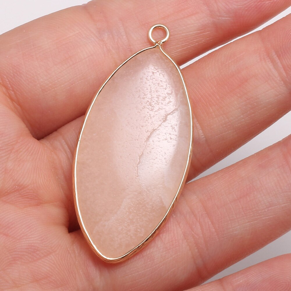 Natural Stone Agates Pendants Horse Eye Shape exquisite Charm for Jewelry Making Diy earring necklace Bracelet accessories