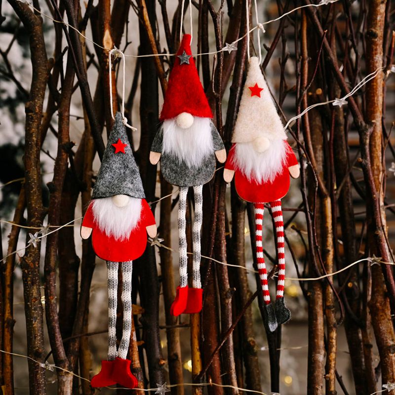 6 stk christmas long leg svensk nisse nisse dukke ornamenter hengende hengende leker juletre peis hjem soverom dekor