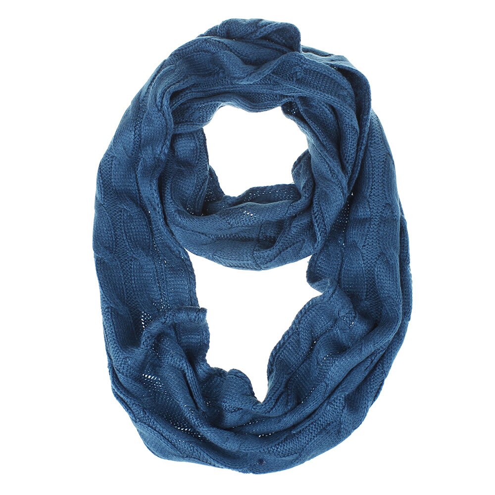 Winter Cable Ring Scarf Women Knitting Infinity Scarves Knitted Warm Neck Circle Scarf Cowl Neck Long Scarf Shawl: 6