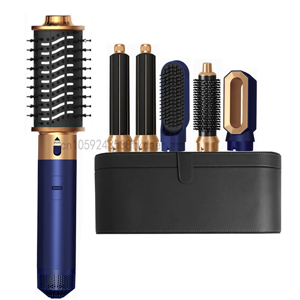 Suszarka robić włosów 6 w 1, zestaw z grzebieniem na gorące powietrze jeden krok, profesjonalna lokówka robić stylizacji włosów, prostownica robić włosów, narzędzie robić stylizacji włosów: FIOLETOWY / AU
