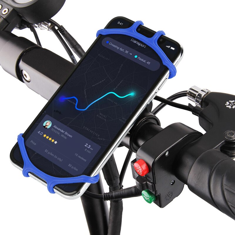 Silicone Bicycle Phone holder Mount Shockproof Elastic 360 Degrees Rotation Installation Universal In Seconds For IPhone X Xr Xs