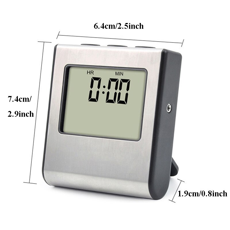 Oven Thermometer Digital Thermometer with Timer Stainless Steel Probe Kitchen Thermometer For Grill Cooking Meat Fish Turkey BBQ