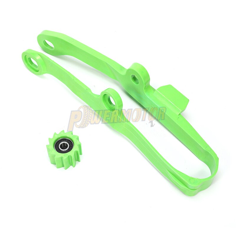 Rodillo basculante de guía deslizante de cadena verde, accesorio para motocicleta KAWASAKI KXF250 KXF450 KX250F KX450F KXF 250 450, Motocoss,
