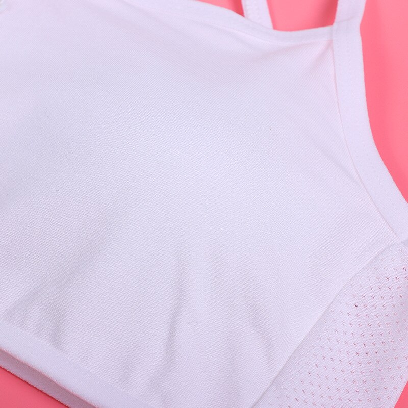 Girls Training Bra with Chest Pad Puberty Young Girls Solid Soft Cotton Bra Puberty Teenage Breathable Underwear Kid Cloth