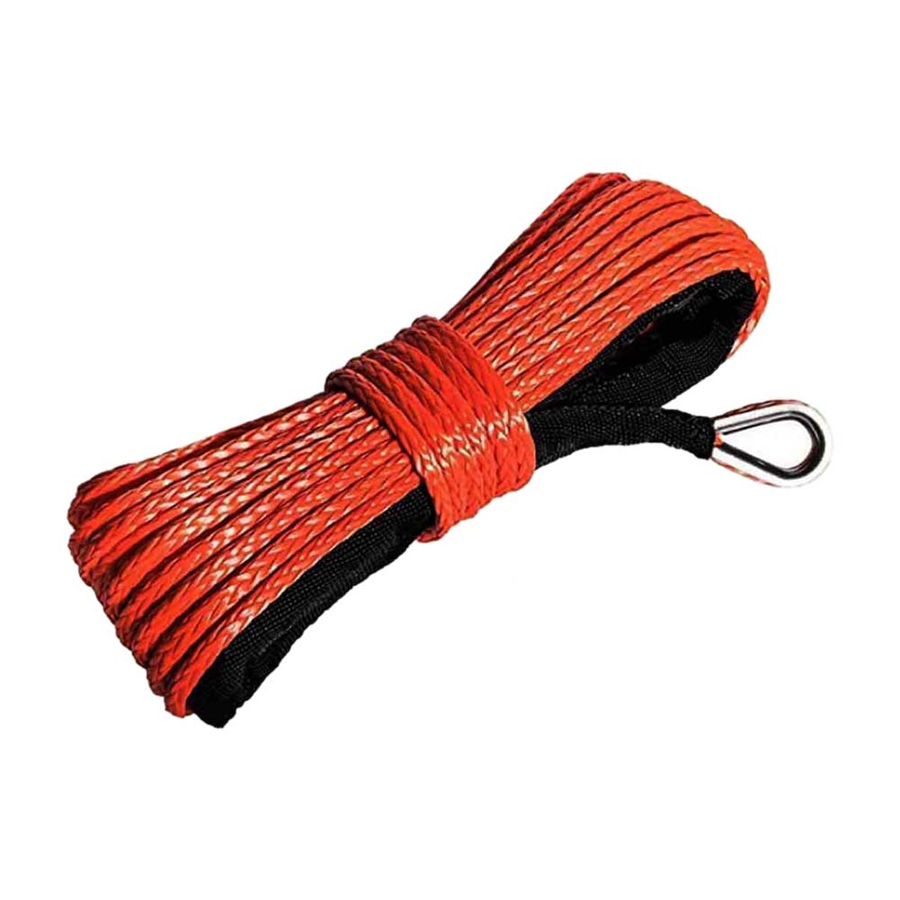 1/4''x50' Truck Boat Emergency Replacement Synthetic Winch Rope Outdoor Accessories Car Cable String Towing 12 Strand String
