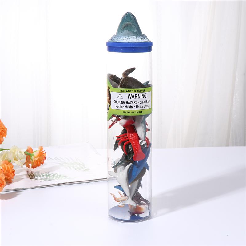 1 barril de figuras de animales marinos simulando la decoración de forma de Animal marino para niños (colores surtidos)