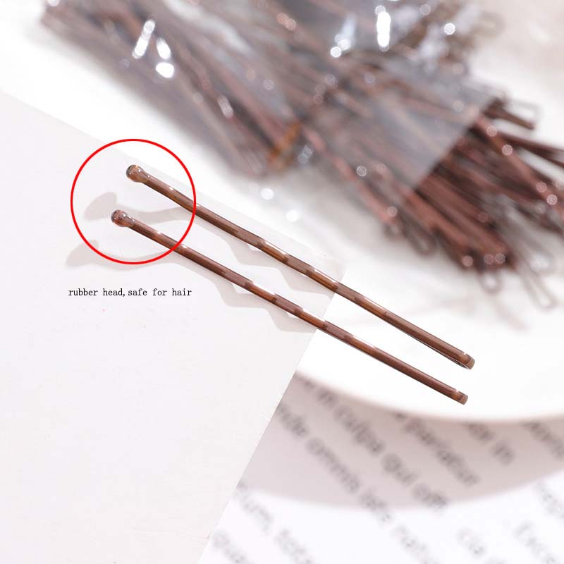 Épingles à cheveux invisibles pour femmes, 4 couleurs, 5cm, 100 pièces/ensemble, barrettes, accessoires