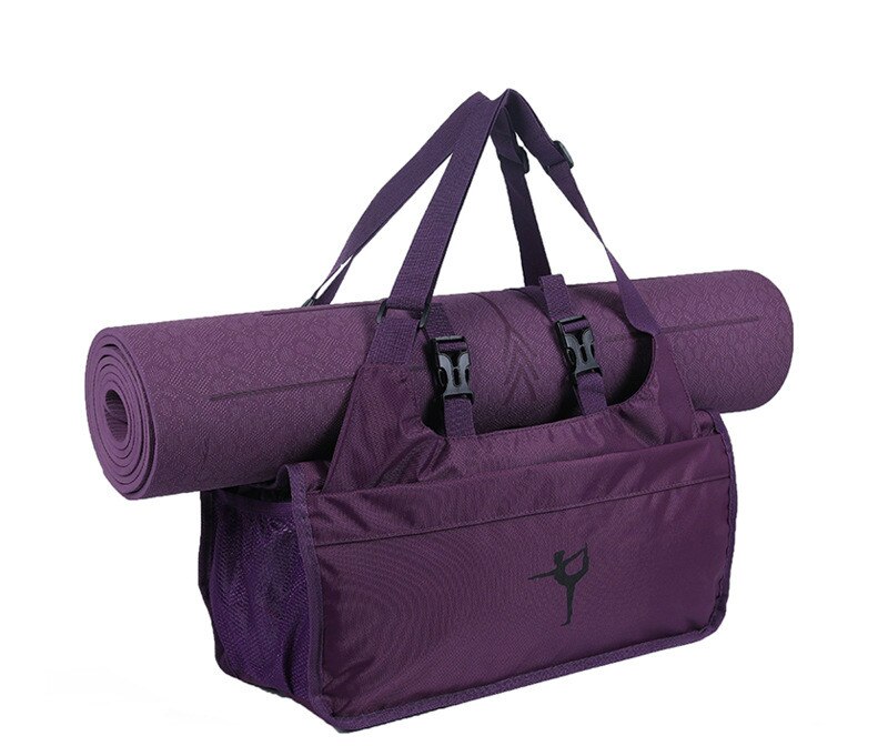 Unisex Draagbare Outdoor Sport Gym Training Yoga Tas Cilindrische Schoudertas Multifunctionele Pakket Reizen Wandelen Handtas: Cpurple