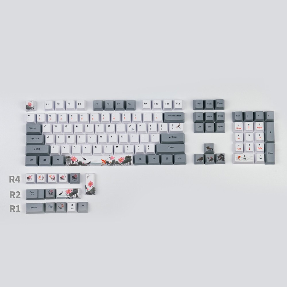 YDK - Teclas DSA Dye Sub PBT de 75 teclas adecuadas para teclado