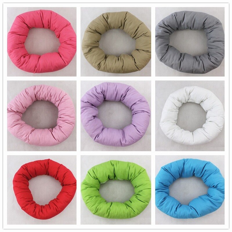 Newborn Photography Props Baby Breathable Donut Pillow Prop + 3 Color Modeling Pillows 0 - 3 Months Posing Pillows All Season