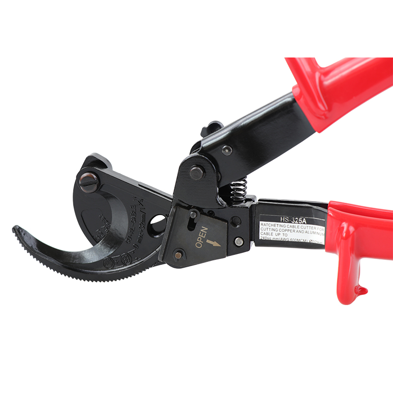 HS-325A Shear Range 240mm2 Ratchet Cable Cutter Copper And Aluminum Cables And Wires Plier Tool Wire Cutter Adjustable Size