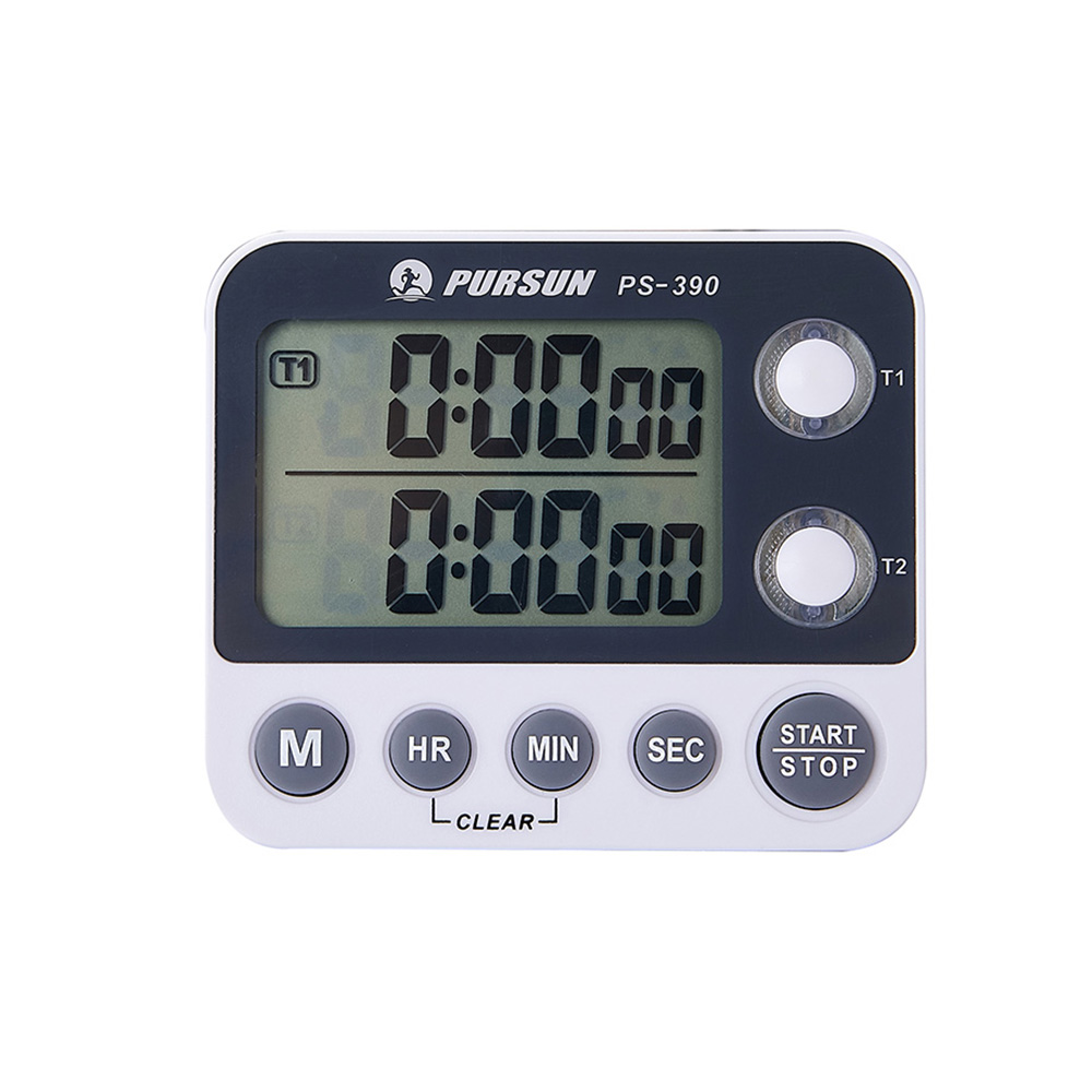 Luxury Electronic Timer Countdown/up 2 Groups 1/100 Timer Kitchen Stopwatch Portable centisecond Digital Magnetic Alarm Clock: Default Title