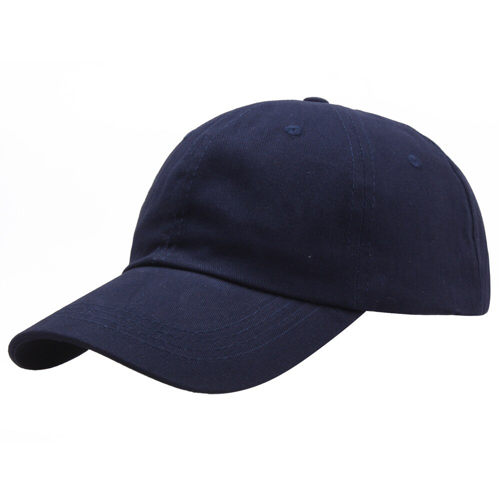 Vrouwen Effen Kleur Baseball Caps Voor Mannen Eenvoudige Zwarte Jongen Verstelbare Outdoor Meisjes Snapback Cap Multicolor Zon Trucker hoed: Navy