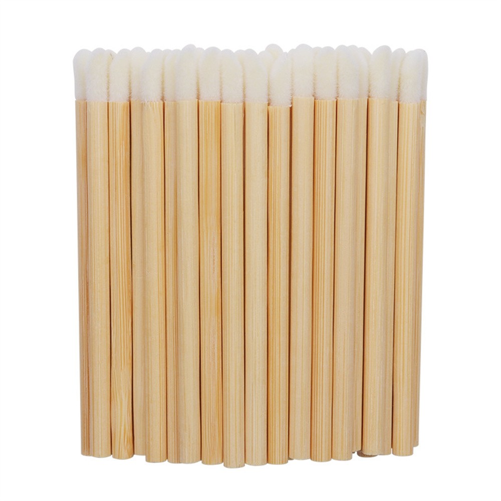 Disposable Lip Brush Stick Portable Lip Gloss Brush Makeup Brush Beauty Tool Bamboo Stick Lipstick Brush: Default Title