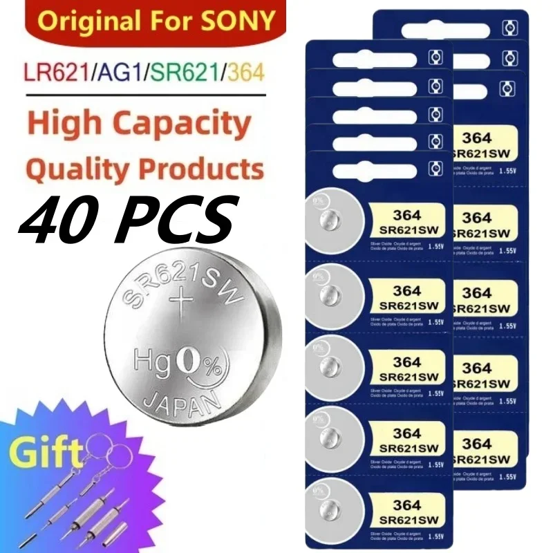Oryginał dla SONY 364 SR621SW bateria 1,55 V baterie guzikowe robić zegarków zabawki zdalne baterie monetowe: Czerwony