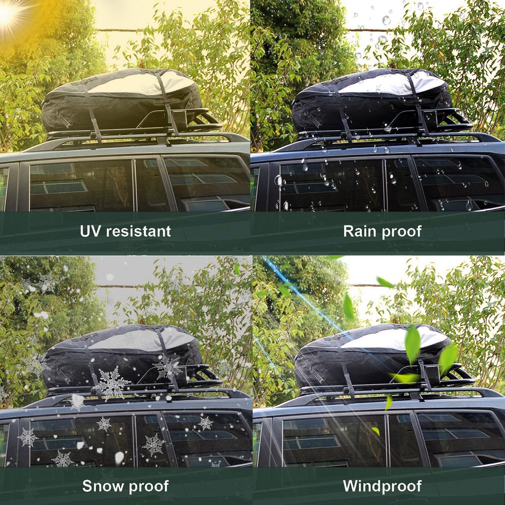 600D Oksford skrzynia na dach samochodu torba dachowa wodoodporna bagażnik na dachu torba podróżna wodoodporna torba na samochody SUV 105x100x32cm