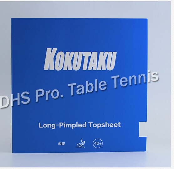 Kokutaku voor tafeltennisrubber met 40+  lange noppen zonder spons (topsheet, ox) met spons 0.6mm