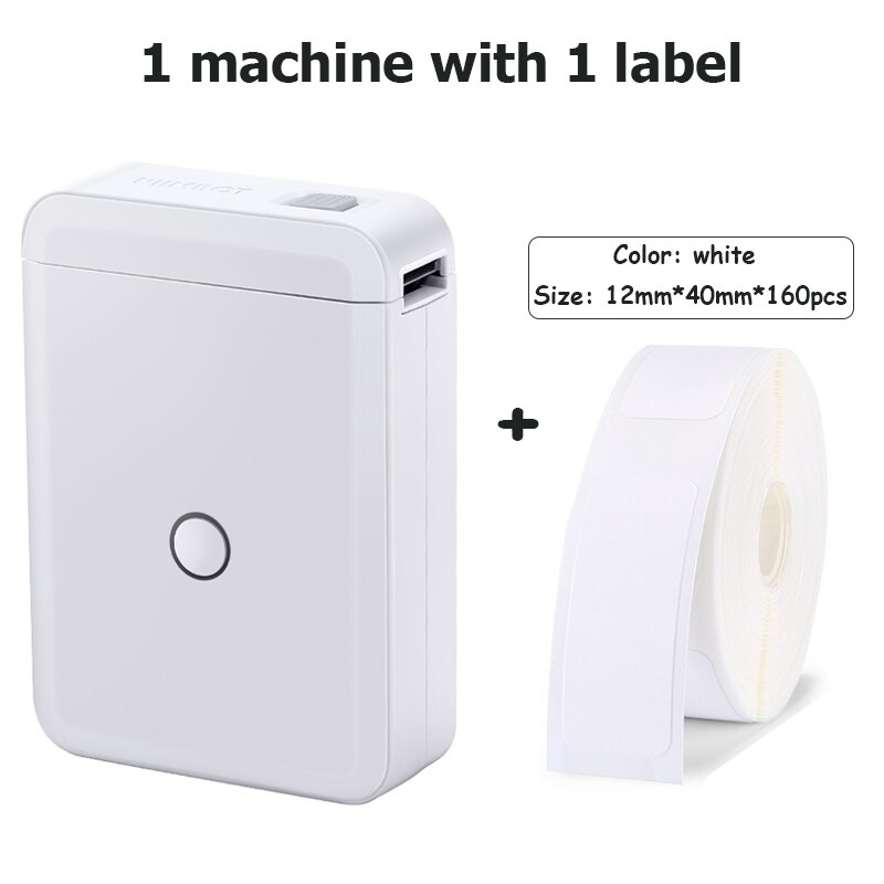 Niimbot D110 Label Maker Price Sticker Portable Bluetooth Thermal Label Printer and USB Cable DIY Date Sticker Label Machine: white1