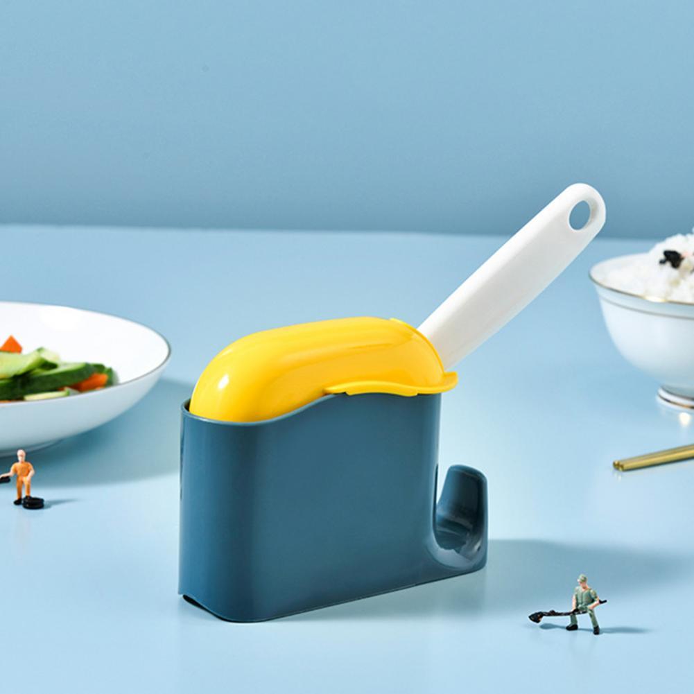1 Set Rijst Lepel Houder Nuttig Rijst Paddle Spatel Opslag Houder 3 Kleuren Spatel Houder Case