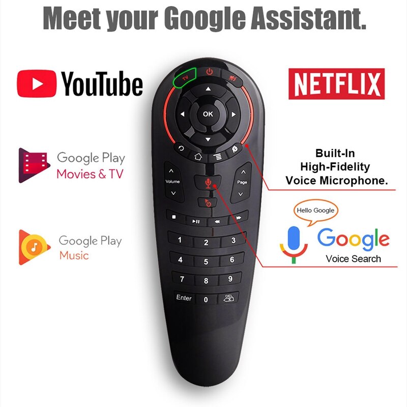 G30S 2.4G Wireless Remote Control Voice Air Mouse 33 Keys IR Learning Gyro Sensing Smart Remote for Game Android Tv Box