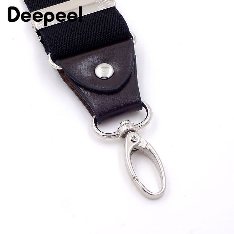 Deepeel 1pc 3.5*120cm Men Suspenders Metal Hang Buckle Male Jockstrap 4 Hooks Suit Decoration Wild Clothing Accessories SP007