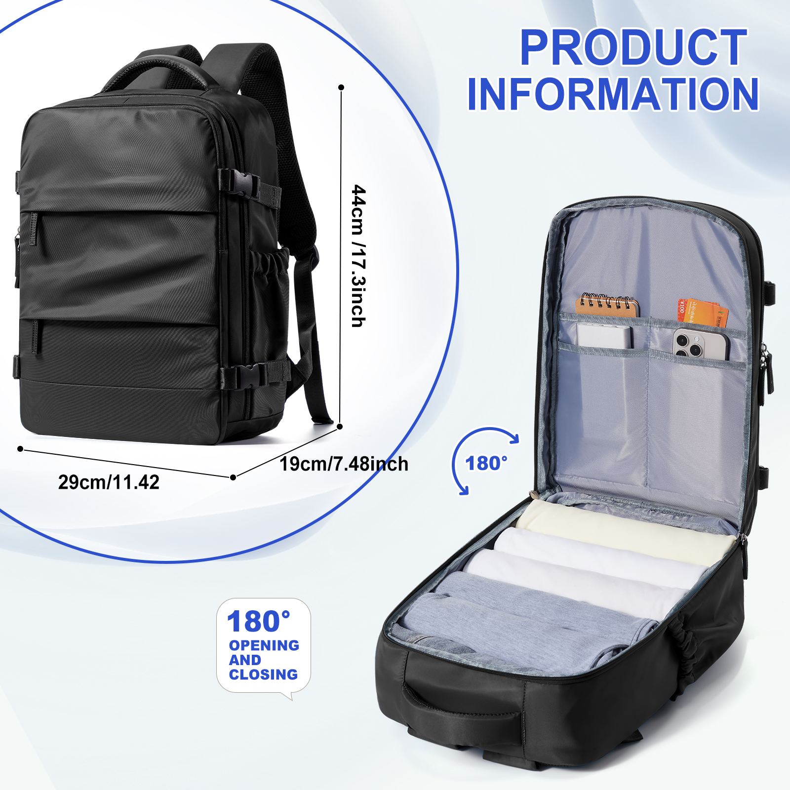 Travel Backpack for Women, Carry On Backpack,TSA Laptop Backpack Flight Approved, College Nurse Bag Casual Daypack for Weekender: 12 inches / Light Grey