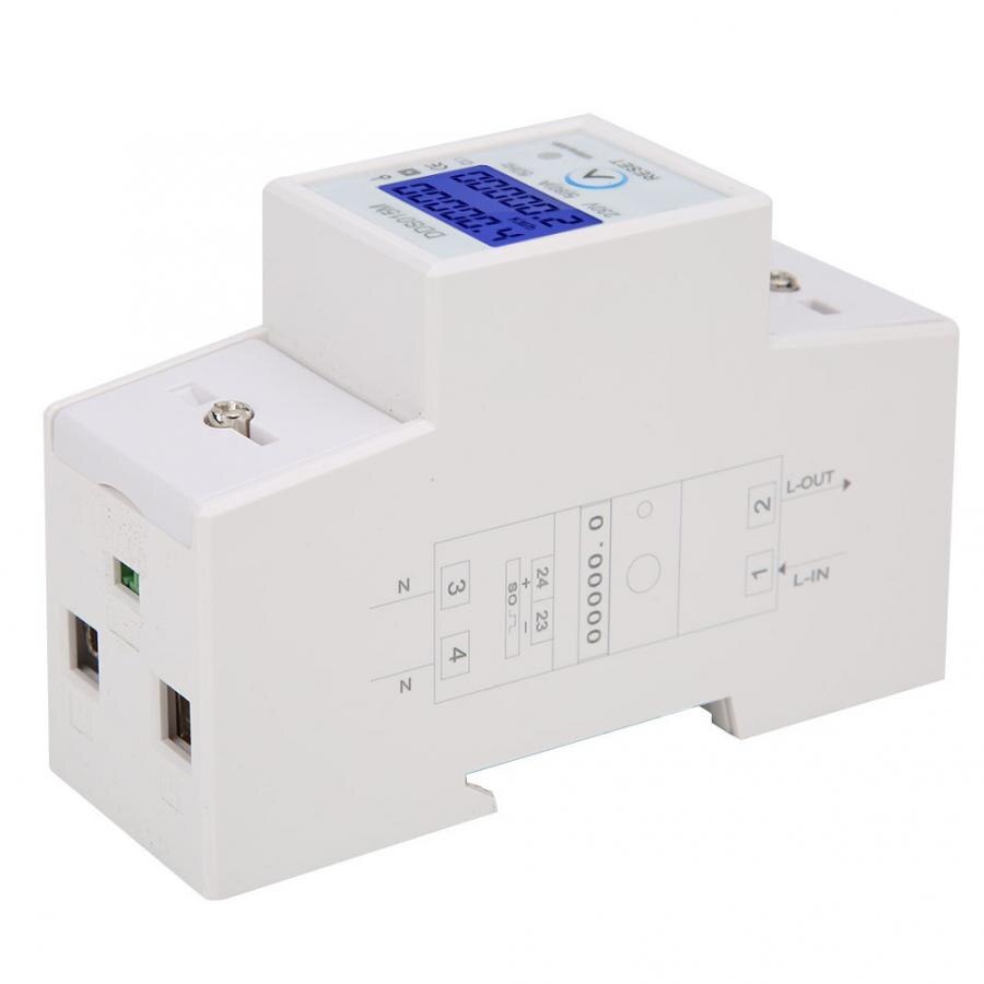DDS015M Watt Hour Meter Digital Display Single Phase Electric Power Meter Can-be-Reset 230V