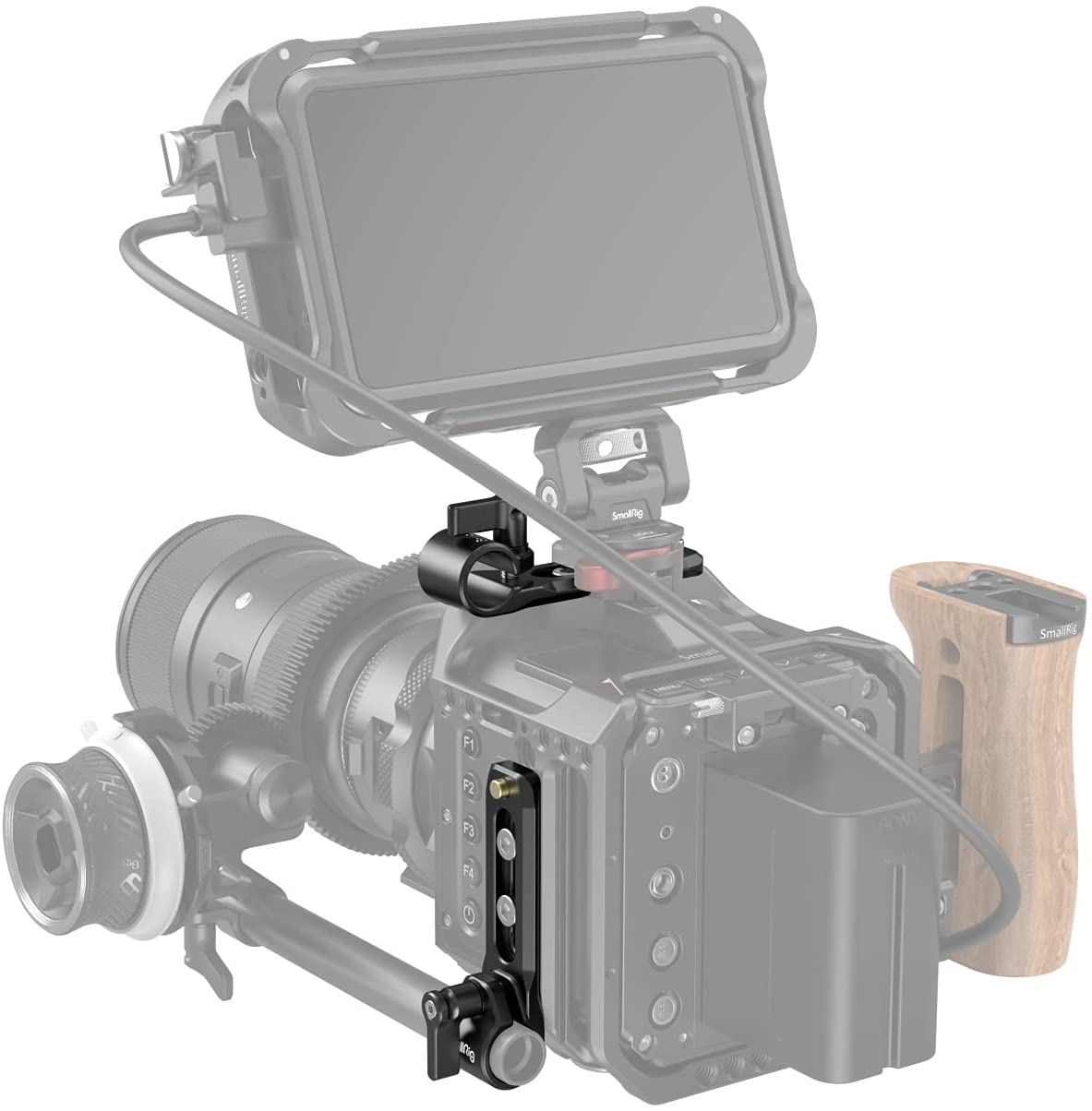Smallrig stångklämma med nato-skena lätt och bärbar kompatibel med standard 15mm -stång och nato-klämma 3011