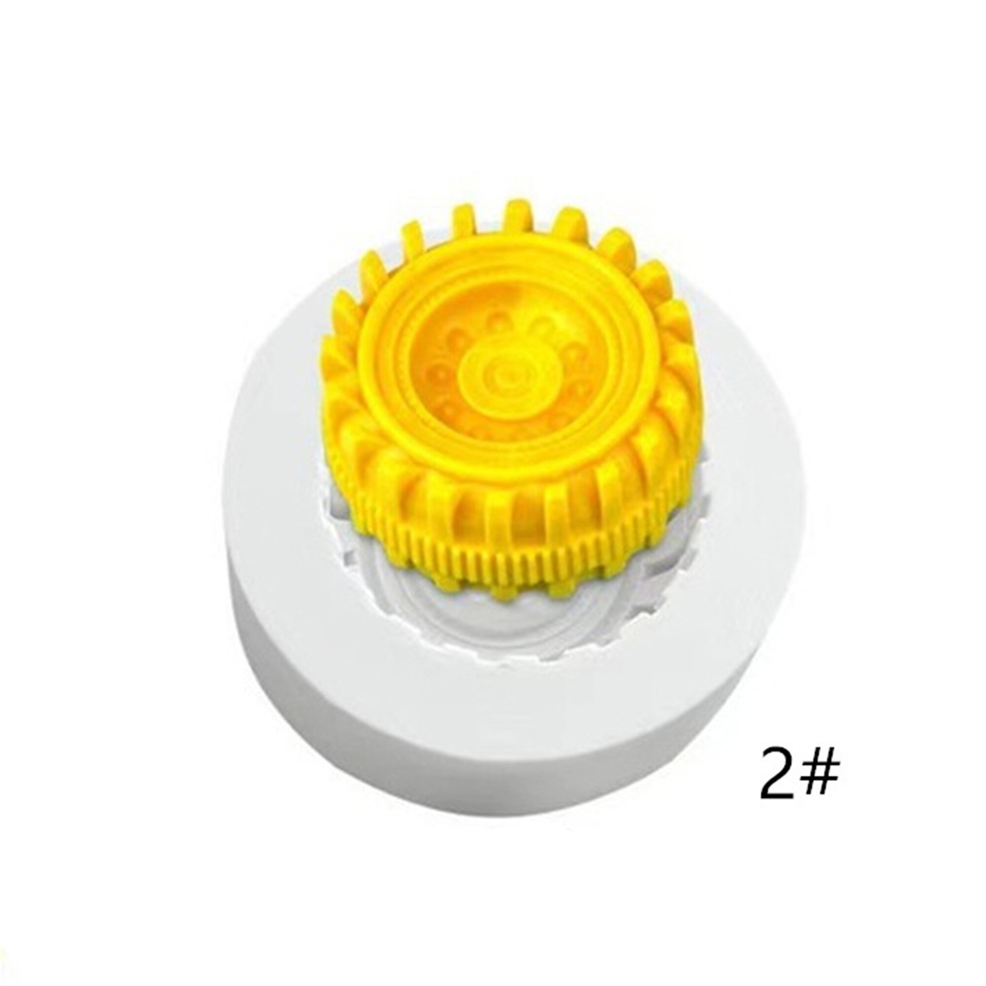 4 Pcs Car Tires Shaped Silicone Fondant Cake Decorating Mold Chocolate Molds Baking Tools Kitchen Accessories: Gray 2